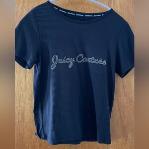 Juicy Couture black Sleepwear short sleeve shirt SIZE XL RUNS SMALL!!